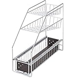 山善(YAMAZEN) シンク下収納ラック ボトルタイプ スリム 幅15 SBR-15(DBR) ダークブラウン