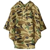 KiU キウ キッズ レインポンチョ カモフラージュ S(80-100cm)