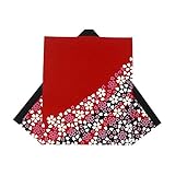 [粋な伝統 和好] 法被 半纏 袖無し 大人用 (赤) 桜柄 祭り 太鼓 衣装 はっぴ ハッピ はんてん