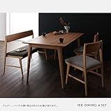 【商品名】天然木 ベンチタイプ ダインニング4点セット (グレー)ダイニングテーブル&チェア&ベンチチェア ナチュラル 北欧テイスト 食卓【サイズ】テーブル:幅140×奥行80×高さ73cm チェア幅46×奥行52×高さ78