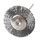 毛ブラシ，SODIAL(R)12ｘ1/20　32 cm 25 mm　ホイールドレメルツールの毛ブラシ　ステンレス鋼
