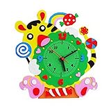 DIYキッズ3Dステッカーシンプルな手作り時計サプライヤー教育玩具[タイガー]