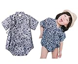 Cuteshower ベビー 甚平 浴衣 ロンパース ショートオール 男の子 女の子 和装 お祭り 花火 お祝い プレゼント