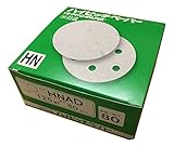 三共理化学 ハイピッチペーパー HNAD マジック式研磨紙 Φ125mm 円形型ディスク穴なし 50枚入り #80