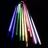 電光ホーム イルミネーション スノーフォール 50cm 10本 マルチカラー