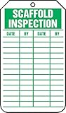 Accuform Signs TRS317CTP Scaffold Status Tag, Legend "SCAFFOLD INSPECTION", 5.75" Length x 3.25" Wid