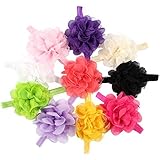ROEWELL? Baby's Headbands Girl's Hair Bows Newborn Head Wear (10 pcs/Lot) [並行輸入品]