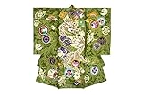 初着 芸艸堂 UNSODO 緑 金色 薄茶色 龍 立波 小槌 丸文 宝づくし 日本製