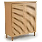 タンスのゲン 完成品 シューズボックス 幅80 ロータイプ ルーバータイプ 下駄箱 薄型 可動棚 背面化粧 オーク 71020047 OA