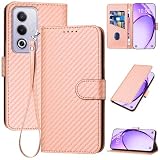 Gedurya OPPO A3 5G ケース 手帳型 オツポA3 5G スマホケース 炭素繊維ブレイドスタイル 肌触り良い OPPO A3 ケース オツポ A3 5G 携帯カバー マグネット開閉式 スタンド機能 軽量 薄型 OPPO A3 5G 手帳型 ケース 指紋防止 人気 上質 オツポA3 携帯ケース 全面保護 財布型 便利 - ピンク