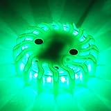 充電式LED警告灯・緑発光・9パターン発光（マグネット・充電器付）