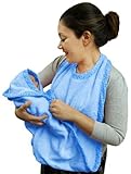Extra Large Hands Free Absorbent Hooded Towel, Blue, Frenchie Mini Couture by Frenchie Mini Couture 