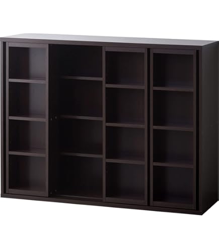 Amazon｜スライド本棚 幅90 全段B6 スライド式 コミック収納 奥行34 高