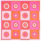Tadpoles 16 Piece Squared Playmat Set, Pink/Orange by Tadpoles