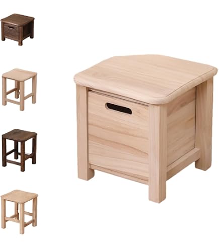 Amazon｜木製収納スツール、居間用キューブ収納ボックス/ガーデン