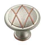 Amerock BP24234WNC Lattice 1-3/8in(35mm) DIA Knob - Weathered Nickel Copper [並行輸入品]