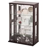 ガラスラック (60cm, ブラウン) コレクション ラック ケース ボックス