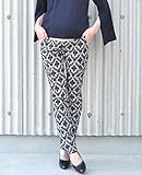 伸縮性のあるストレッチ素材　マタニティレギンスパンツ（カーゴパンツ）　グレージュ花柄　Ｍ