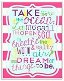 The Kids Room by Stupell "Girl's Take Me To The ocean" Wall Plaque Art [並行輸入品]