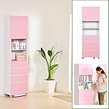 サニタリーラック ランドリー収納 幅６０ｃｍタイプ 光触媒シート使用【抗菌・防臭・分解】 (ピンク)