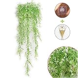 [幸福マーケット]　人工観葉植物　壁掛　フェイクグリーン　インテリア　室内装飾　造花　飾り付け　吊り下げ　世話のいらない　パーティー/結婚式/引越しなどのイベント　プレゼント　お祝い　癒し　カゴ付き　