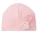 コンビミニ 花モチーフニット帽子 50～54 ピンク