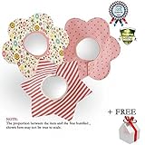 Baby Waterproof 360 Degree Rotatable Bibs Saliva Towels Absorbent Terry with Snaps for Girls by COFF