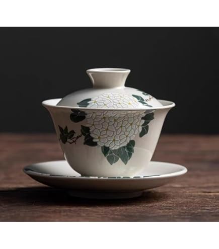 Amazon.co.jp: 鶴琺瑯彩三才蓋碗 中国茶器 景徳鎮 蓋付き茶器 飲茶食器