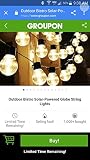 GPCT Solar Powered Night Bulb String Light (Auto On/Off, Solar Panel with 180 Rotation, IP44 Weather