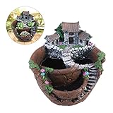 BESTOMZ 多肉植物鉢 プランター ポット 装飾 植木鉢 樹脂 古風 城デザイン おしゃれ プレゼント インテリア用