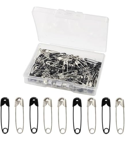 Amazon.co.jp: Yavoluy 安全ピン 黒 小さい 19mm 120本 ロックピン