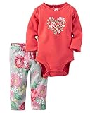 カーターズ Carter's ボディスーツ 長袖 ＆ パンツ 2点セット 2-Piece Bodysuit & Pant Set 12M (72-78cm) [並行輸入品]