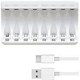 【Pool】 USB充電器 単3形 単4形 兼用 電池充電器 充電池 (8本用充電器)
