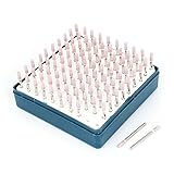 uxcell 軸付き砥石　マウントポイント　研磨材　セラミック　シリンダーヘッド　研削ビット　ピンクセット　3mm x 3mm x 9mm