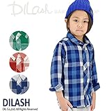 (ディラッシュ) DILASH長袖先染めチェックシャツ（リバーシブル）/春 シャツ 80 グリーン