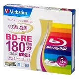バーベイタムジャパン(Verbatim Japan) くり返し録画用 BD-RE VBE130NP5V1 (片面1層/1-2倍速/5枚)