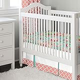 Carousel Designs Light Coral and Teal Lattice 2-Piece Crib Bedding Set by Carousel Designs