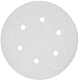 Bosch SR6W060 6-Inch Hook & Loop Sanding Disc, 6-Hole, White, 60 Grit, 5 Pack by BOSCH