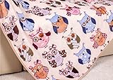 jamemory 31.5 " X 39.3 "漫画動物フクロウユニセックスベビー子供コーラルフリースソフトSwaddling Blanket 31.5'' x 39.3''