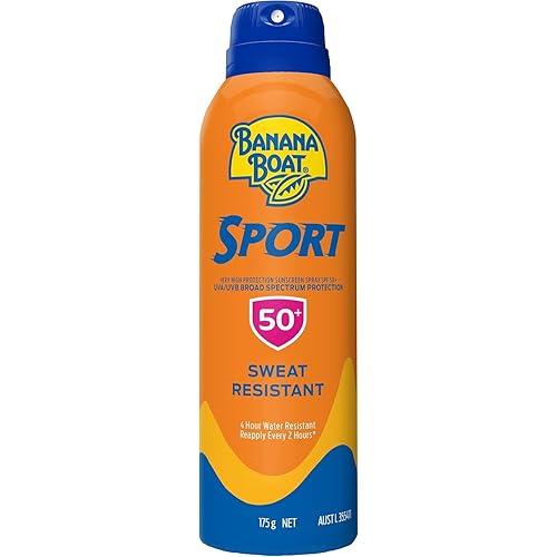 BANANA BOAT Sport Sunscreen Spray SPF50+ 175g, UVA/UVB, Non-Greasy, Sweat Resistant, 4-Hour Water Resistant, Made in Australi