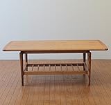 北欧 リビングテーブル 110cm タモ 無垢材 [BR]ブラウン