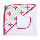 JJ Cole Two-Piece Hooded Towel Set, Pink Butterfly by JJ Cole (English Manual)