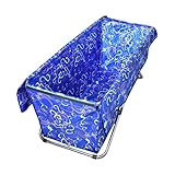 TIDLT バスタブ 大人の折りたたみ式バスタブ 子供用ビデ 防水布 105 * 56 * 52CM 4種類の色 (色 : 濃紺)
