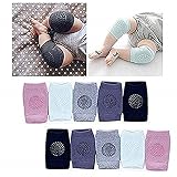 ユニセックスベビー幼児Kneepads、5組赤ちゃんを這うアンチスリップ膝、調整可能な膝の肘パッドは、9ヶ月間の安全保護装置 - 2年をクロール