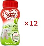 12本まとめ買い Cow&Gate（カウ&ゲート） 液体ベビーミルク　0-6カ月 200ml stage1