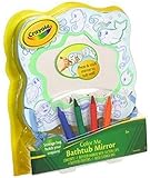Crayola Color Me Bathtub Mirror with Suction Cups, 4 Bathtub Crayons, 1 Mesh Storage Bag [並行輸入品]