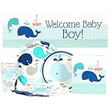 Whale Boy Baby Shower Package for 16 [並行輸入品]