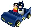 Bif Bang Pow 。クラシックバットモービルwithバットマンとロビンピンメイトWooden Figure Set