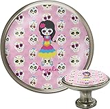Kids Sugar Skullsキャビネットノブ(シルバー) ( Personalized )