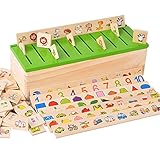 木の数遊び 木製 子供 幼児 教育 おもちゃ/知育玩具　形状一致　分類ボックス